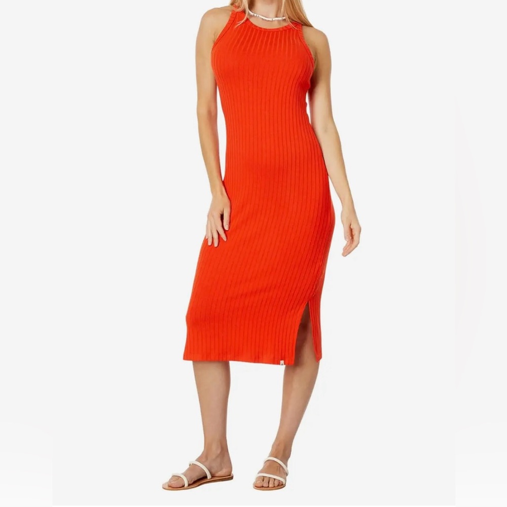 Rip Curl Racerback Orange Ribbed Dress